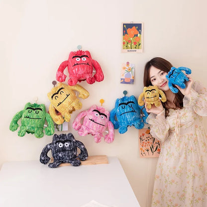 15/25cm 7pcs Kawaii Colorful Monster Plush Doll With Expression Monster Plushie Stuffed Toy For Boys And Girls Birthday Gifts