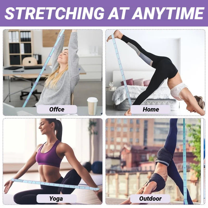 Adult Latin Training Elastic Resistance Band Yoga Auxiliary Stretching Belt Bands Beginner Pilates Dance Loop Fitness Tension