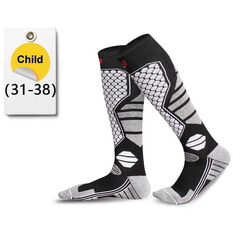 GTUBIKE 1 Pair Winter Warm Ski Stockings Thickening Hiking Socks for Women Men Anti-Cold Skiing Outdoor Sport Stockings Snow
