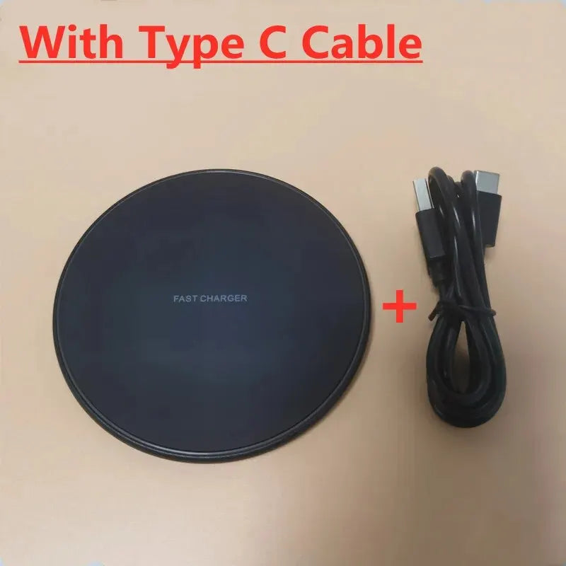 Wireless Charger For iPhone 17 15 14 13 12 X Pro Max Induction Fast Charging Pad Dock Station For Samsung S23 S22 Xiaomi Huawei