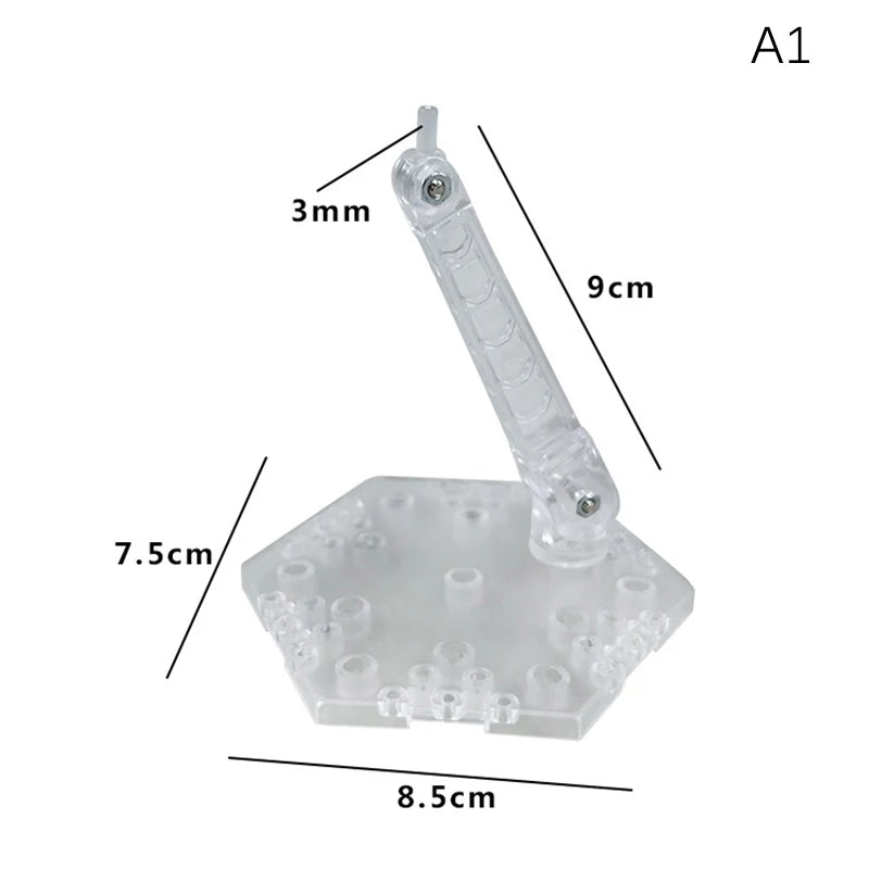 Innovative And Practical Handmade Doll DIY Holder Action Figure Model Base Display Stand Black Bracket For 1/144 HG RG