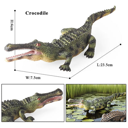 Oenux Wild Animals Action Figures Simulation Sarcosuchus Crocodiles Boar Croc Model PVC Collection Decorate Kids Educational Toy