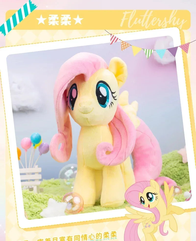 2026HotNew My Little Pony Plush Toys Twilight Sparkle Pinkie Pie Rarity Fluttershy Applejack Rainbow Dash Stuffed Doll Xmas Gift