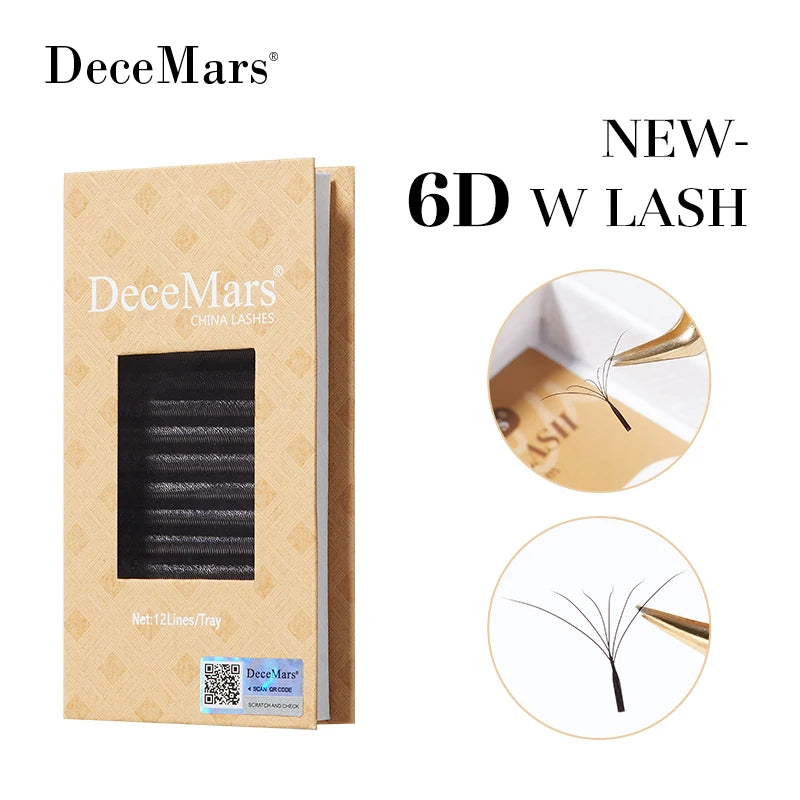 DeceMars New type 6D-W Eyelash Extension  Natural Native