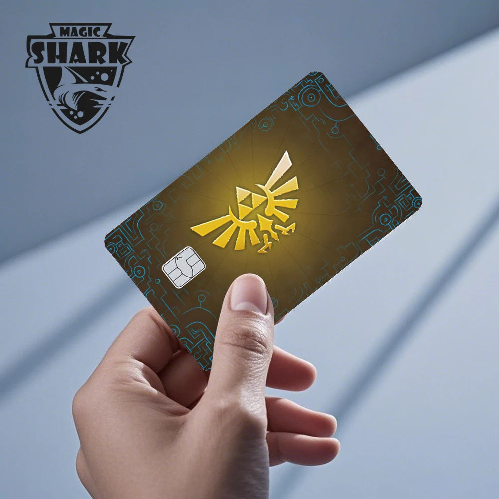 Magic Shark Cartoon Rabbit Warrior Flower Anime Chocolate PVC Sticker Film Skin Cover for Debit Credit Card