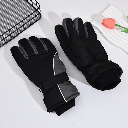 Fashion Windproof Ski Gloves Non Slip Waterproof Winter Gloves Thickened Hand Warm Touchscreen Gloves Winter Sports