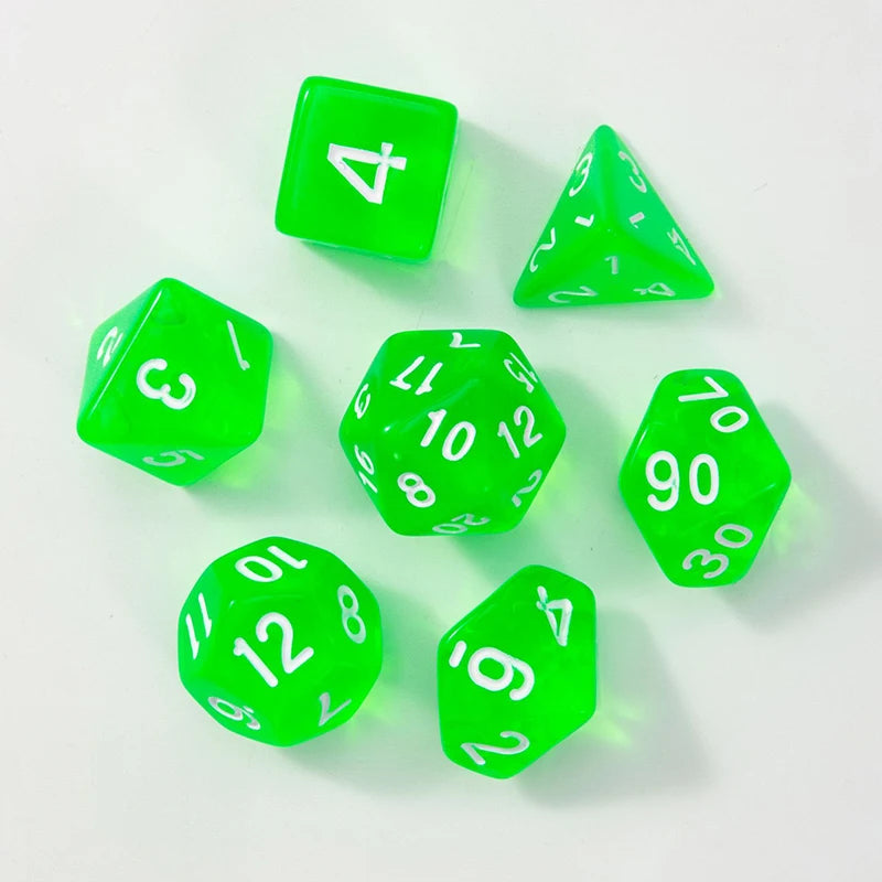 7pcs/set Multicolour Dice Set Multiple Colors Polyhedral RPG DND Role Playing Dragons Board Game Multiple Dice With Bags TMZ