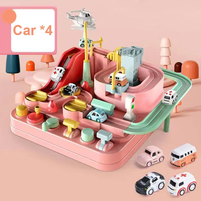 Racing Rail Car Model Space Aerospace Animals Educational Toys Children Train Track Adventure Brain Mechanical Interactive Game