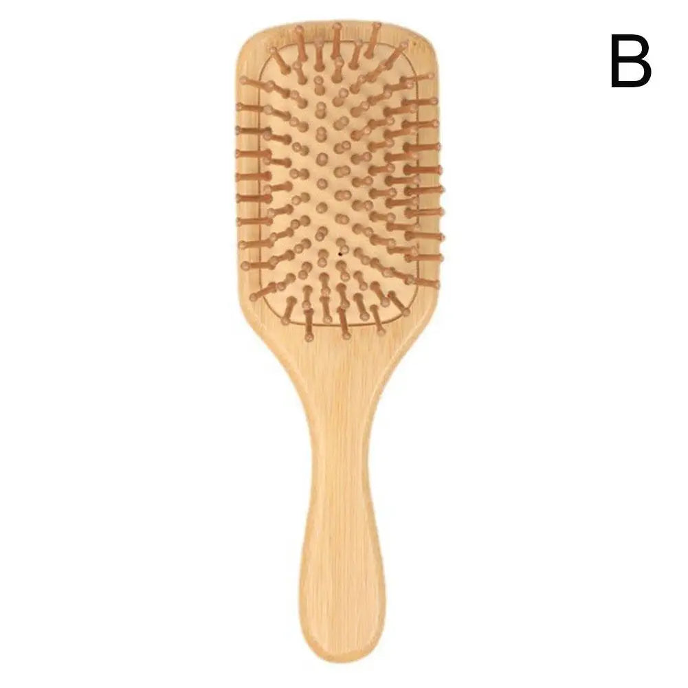 Bamboo Hair Brush,Natural Wooden Bamboo Comb Paddle Detangling Hair Brush Wide-tooth And Tail Comb For Thick/Thin/Curly/Dry Hair
