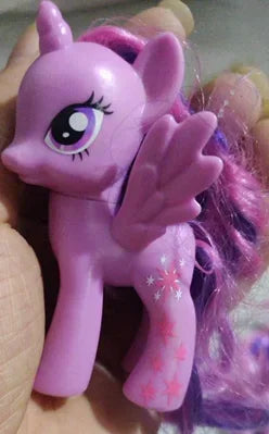 Genuine Hasbro My Little Pony Anime Figures Classic Twilight Luna Princesses Rarity Ornaments 8cm Collection Pony Toy Gifts