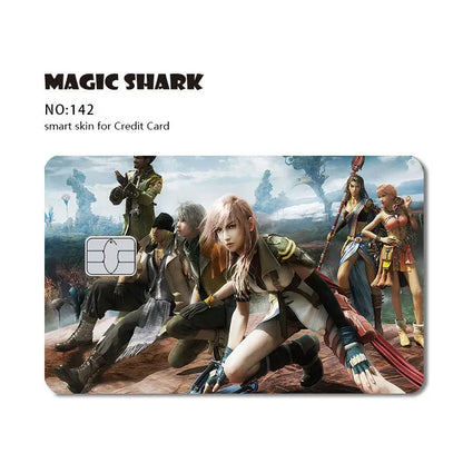 Magic Shark Flower Butterfly Bear Wing No Fade PVC Film Skin Cover Sticker for Bank Debit Credit Card
