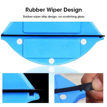 Magnetic Double Layer Glass Window Cleaner Home Multifunctional High Rise with Automatic Drainage Strong Grip Long Reach