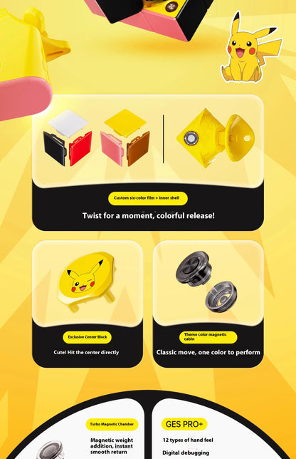Gan Pok é Mon Joint Third Order Magnetic Competition Special Children'S Puzzle Toy Gift Pikachu Johnny Turtle Birthday Gifts