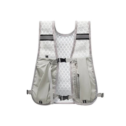 Biking Running Storage Vest Backpack Lightweight Running Vest Reflective Hydration Water Chest Pack Phone Storage Pocket