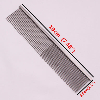 Copper Dog Grooming Combs For Pet Boundary Knot Massage Tools Professional Salon Cat Hair Cleaning Crescent Combs High Low Teeth
