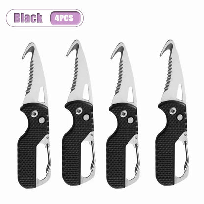 1-4PCS Portable Mini Unboxing Tool Letter Opener Serrated Hook Package Opener Express Box Cutter Safe Compact Tool