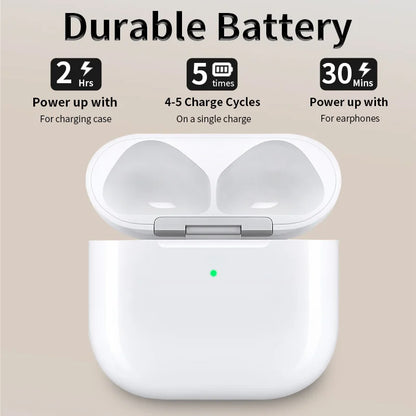 AirPods 4 Charger Case Replacement w/ Wireless Charging & Real Pop-Up – No Earbuds, OEM-Like Battery Holder