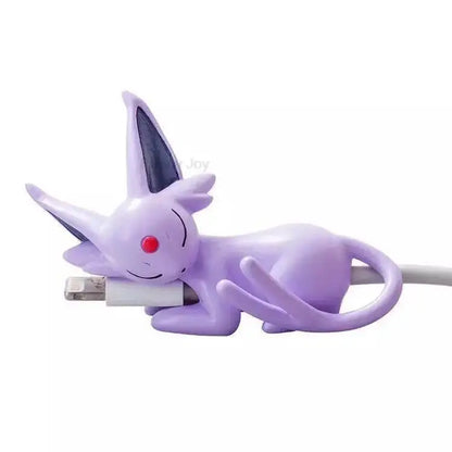 Hot Anime Figure Usb Protective Case Cable Bite Pikachu Cup Pet Eevee Dolls Meow Jigglypuff Accessories Toy Gift