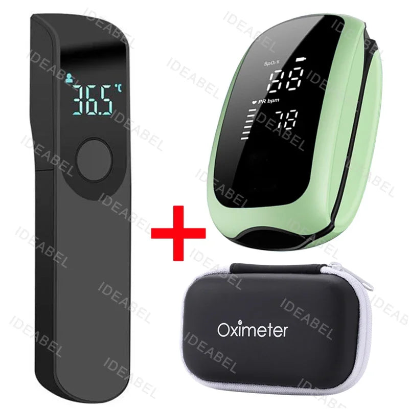 Rechargeable Medical Oximeter Strap Lanyard Fingertip Pulse Oximeter Blood Oxygen Saturation Monitor Digital LED Display Child