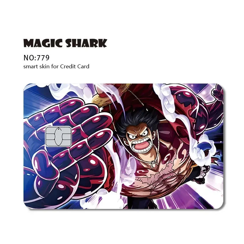 Magic Shark Wanted Anime 3M PVC Matte No Fade Skin Cover Sticker for Metro Debit Credit Card