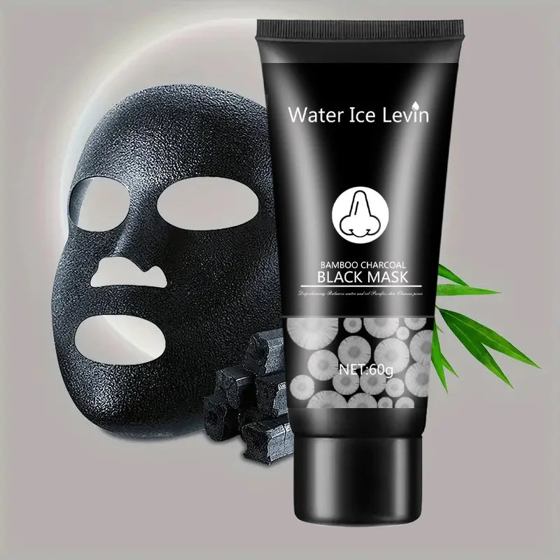 Bamboo Charcoal Black Cleansing Mud Mask Cleans Pores, Peel-Off Mask, Moisturizes the Face, Deeply Cleanses the Face, and Refines Pores. Very Suitable for Oily Skin