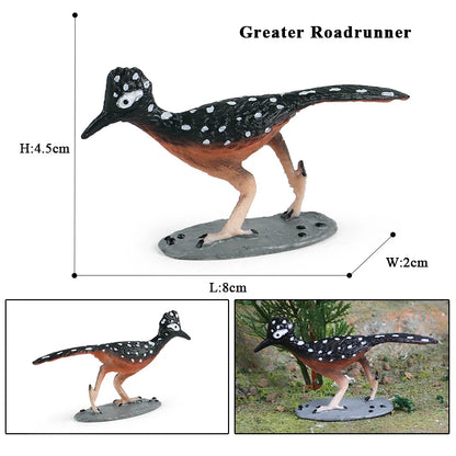 Oenux Garden Bird Figurines Snowy Owl Toucan Bucerotidae Animals Model PVC Action Figures Collection Toys For Kids Birthday Gift