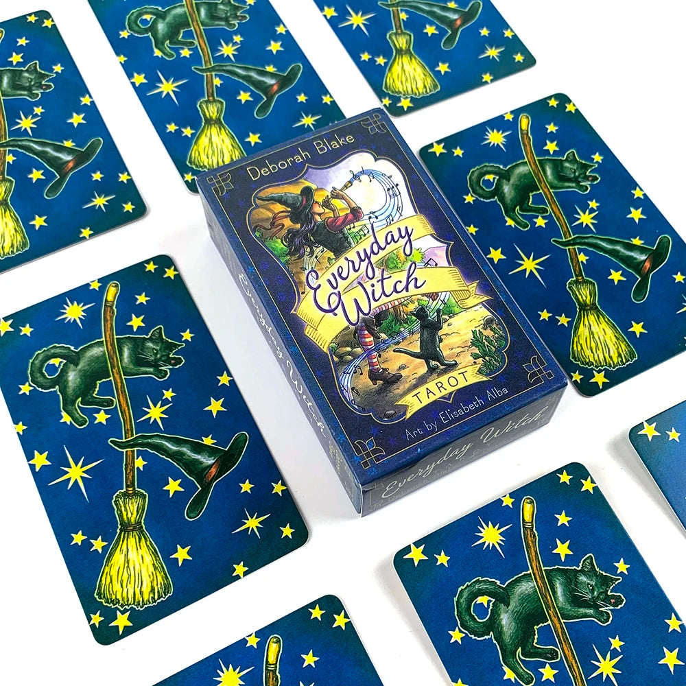 1 Box Everyday Witch Tarot Deck with Guidebook - 78 Card Set, Witchcraft Themed Party Game, Practical Magic Tarot Cards