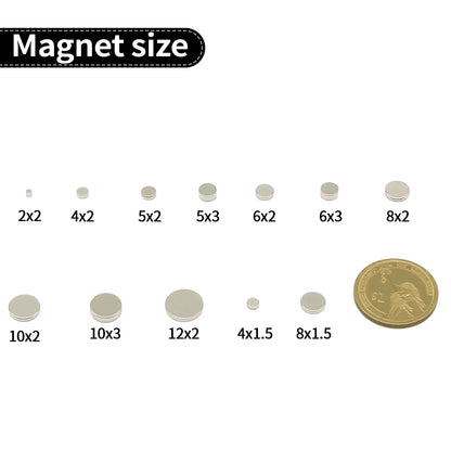 Super Strong Neodymium Magnet N35 NdfeB Permanent Magnetic imanes Round Powerful Magnets Refrigerator Magnet  2x2/6x2/6x3/10x3