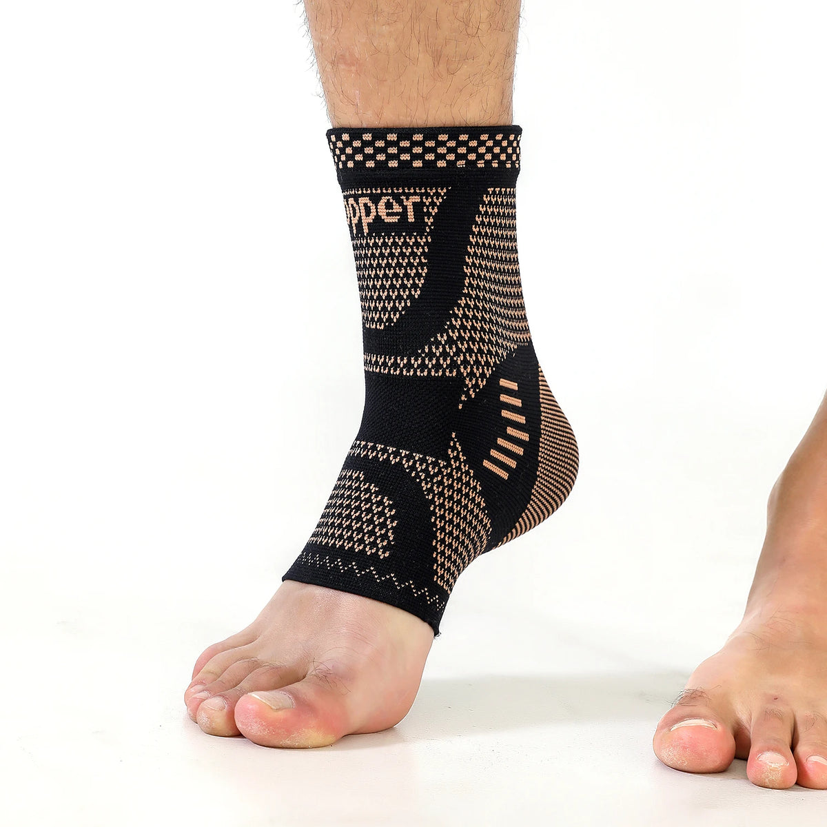 1/2 piece Copper Ankle Brace,Infused Ankle Support Compression Sleeve for Men Women,for Foot Pain,Sprained Ankle,Recovery,sports