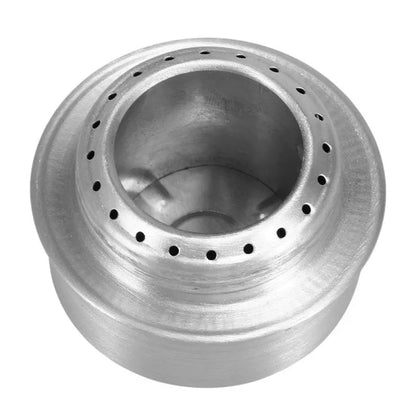 Camping Stove Portable Mini Aluminum Alloy Alcohol Stove with Lid Outdoor Camping Hiking Backpacking Cooking Stove
