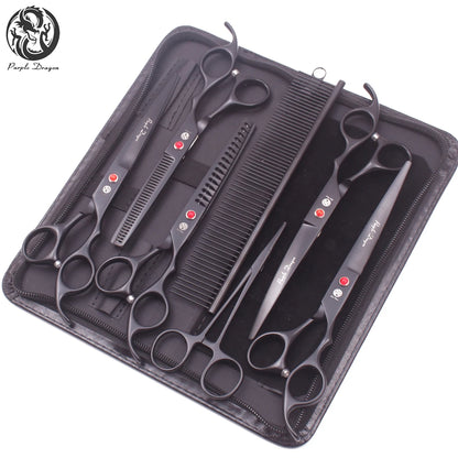 Pet Grooming Scissors Set - Professional Dog & Cat Grooming, Stainless Steel, Sharp, Multi-Piece, Ergonomic Handle, Durable Trim