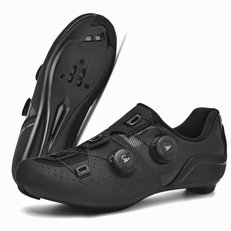2026 MTB Cycling Sneaker Men A5 Leather Self-Locking Cleat Spd Road Bike Shoes Women Flat Trail Train Mountain Bicycle Shoes