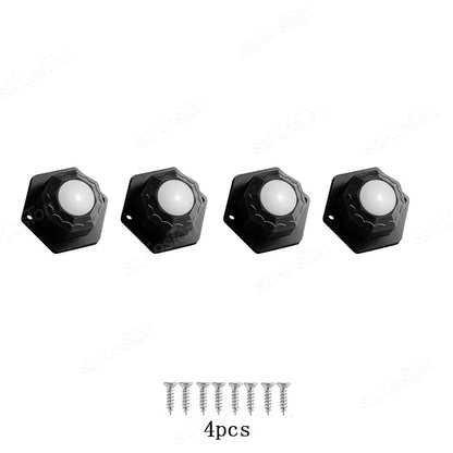 4Pcs/lot Self Adhesive Caster Wheels Mini Swivel Wheels Stainless Steel Nylon Universal Wheel 360° Rotation Sticky Heavy Pulley