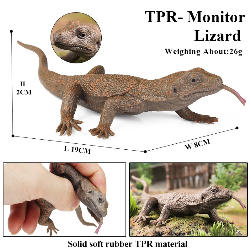 Oenux Insect Animal Wild Reptile Model Soft TPR Mantis Lizard Chameleon Housefly Gekko Action Figures Halloween Trick Kid Toy