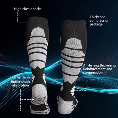 GTUBIKE 1 Pair Winter Warm Ski Stockings Thickening Hiking Socks for Women Men Anti-Cold Skiing Outdoor Sport Stockings Snow