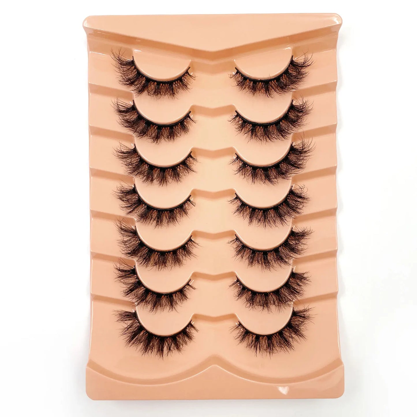 New 7 pairs of thick, 3D simulation mink fur fake eyelashesshort, dramatic fake eyelashes  wholesale full line fake eyelash make