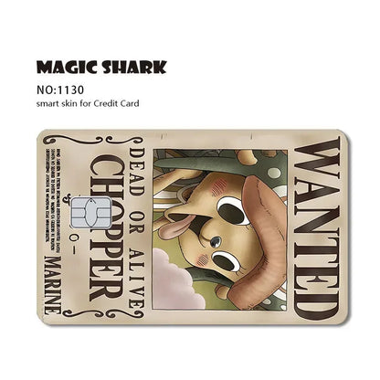 Magic Shark Wanted Anime 3M PVC Matte No Fade Skin Cover Sticker for Metro Debit Credit Card