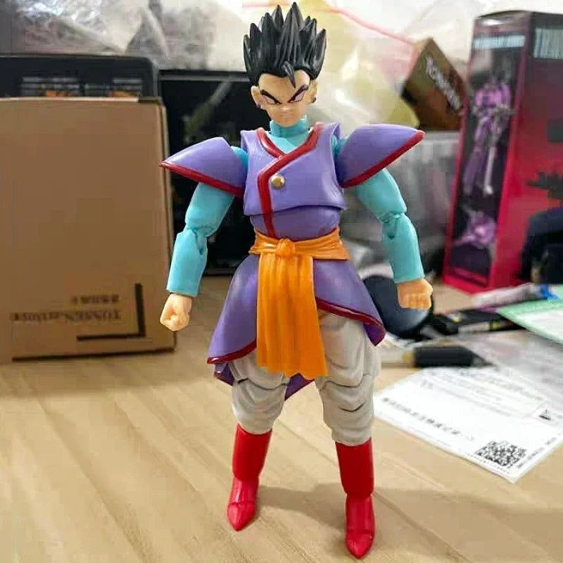 In Stock Dragon Ball Anime Figures Kaioshin Son Gohan Action Figure Supreme Kai God Of Creation Shf Pvc Model Desktop Decoration