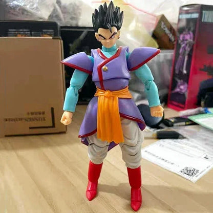 In Stock Dragon Ball Anime Figures Kaioshin Son Gohan Action Figure Supreme Kai God Of Creation Shf Pvc Model Desktop Decoration