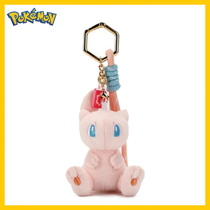 Original Anime Pokemon Kawaii Pikachu Keychain Gengar Mew Jigglypuff Mimikyu Stuffed Toy Cute Plush Keyring Doll Pendant Gift