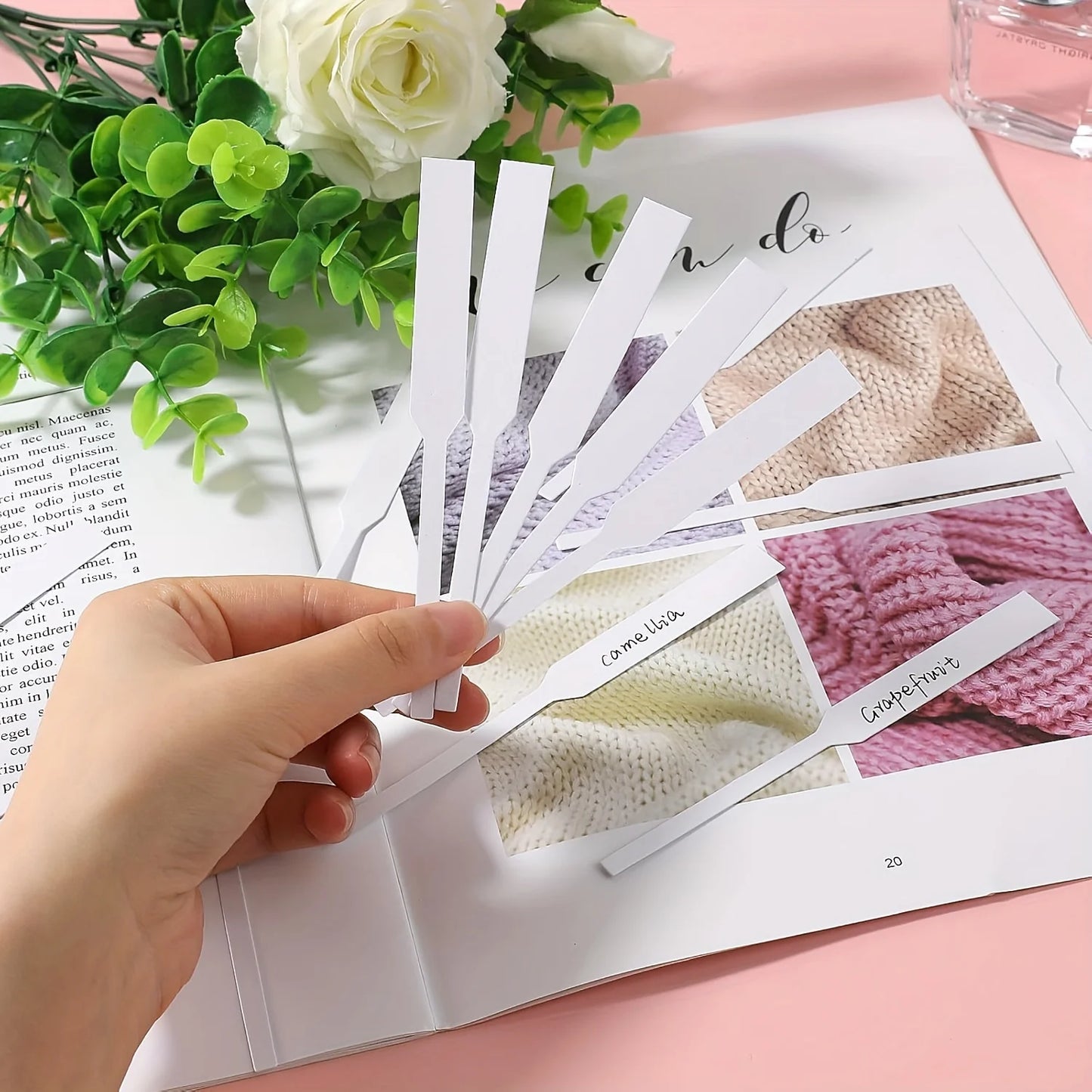 200Pcs Disposable Perfume Tester Strips Fragrance Testing Strips for Essential Oils Aromatherapy Scent Evaluation