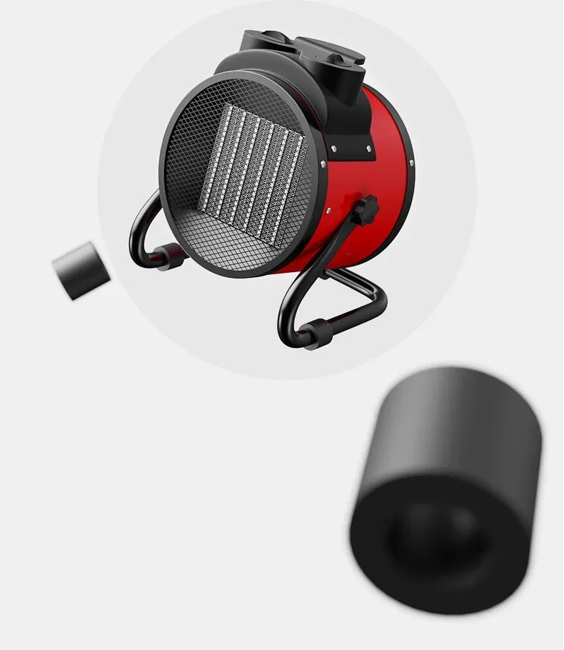 Portable 2000W Space Heater with Fan 2 Heat Settings Adjustable Thermostat Fan Mode Tip Over Overheat Protection for Indoor