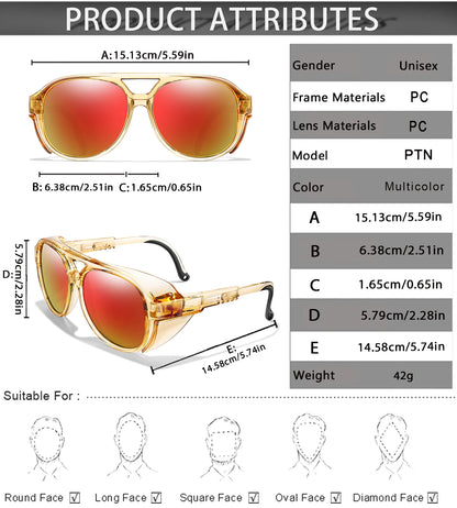 Vintage Unisex Sunglasses Road Bike Goggles Windproof Sport Glasses UV400 for Men Women Cycling Baseball Softball Punk Eyewear