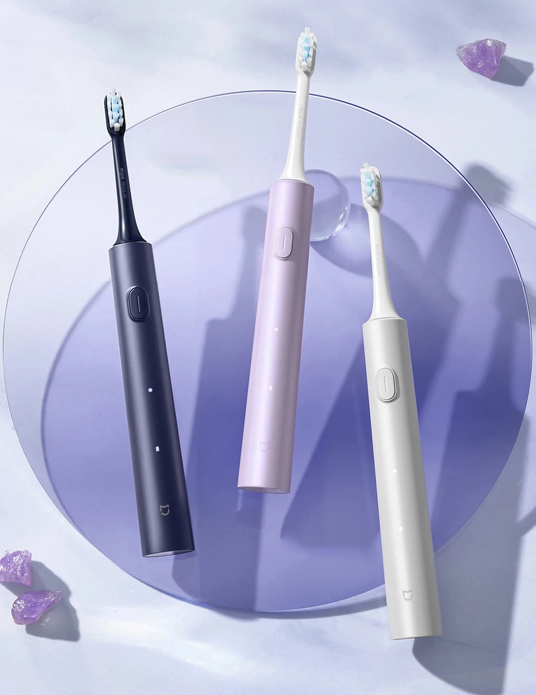 Mijia Sonic Electric Toothbrush T302 3colors 4 Brush Heads IPX8 Water Proof 360° Wireless Charging 4 Modes Cleaning Teeth