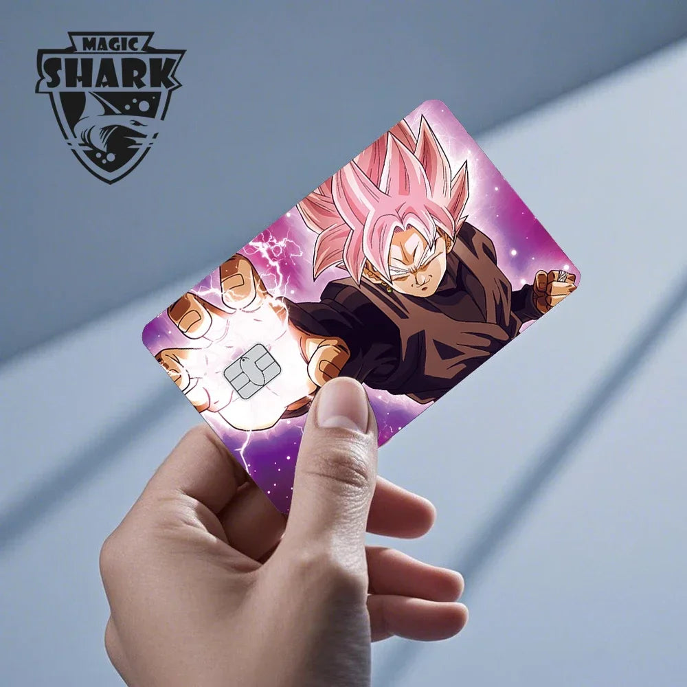 100% New Anime Goku Vegeta Super Saiyan 3M Front Film Skin Sticker Cover for Debit Credit Card