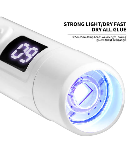 Rechargeable Portable UV LED Nail Lamp - Gel Polish Drying Desk Stand Light Support Base for Nail Art