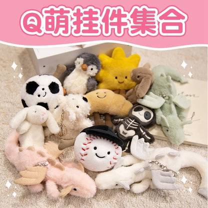 Hot tea bag Jc Cute Plush Toy label cute girl bag charm plush toy keychain Kawaii plush toy Limited New Gift bag