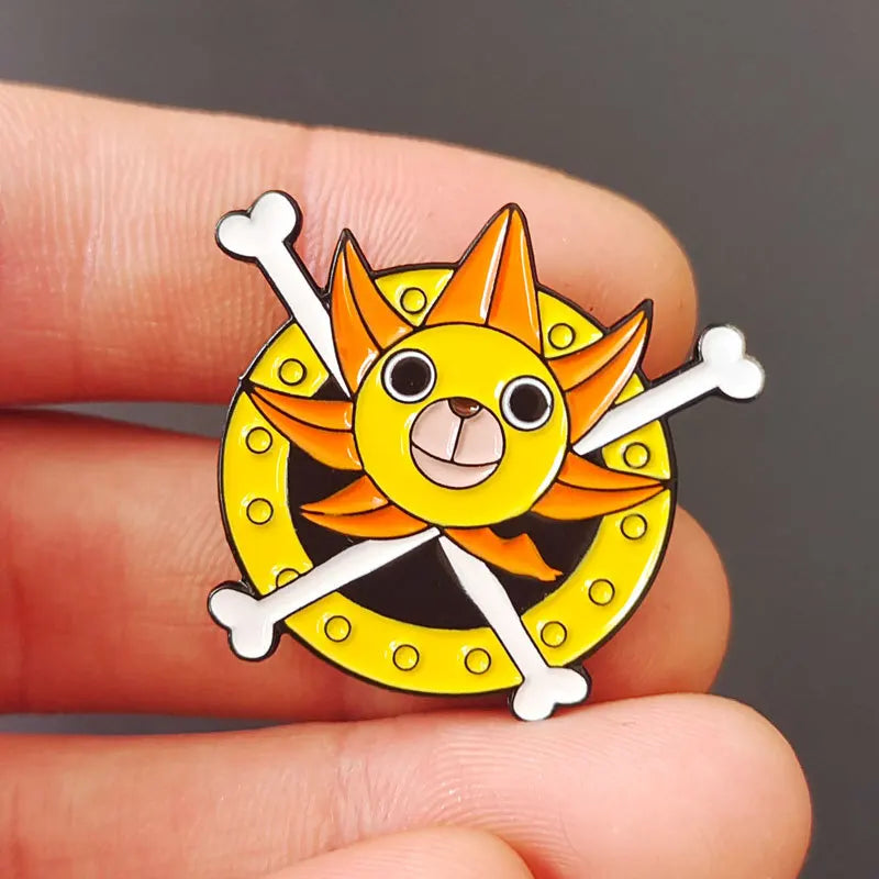 Japanese Anime Enamel Pin Cute Lapel Pin Devil Fruit Brooches for Backpack Manga Badges Jewelry Accessories