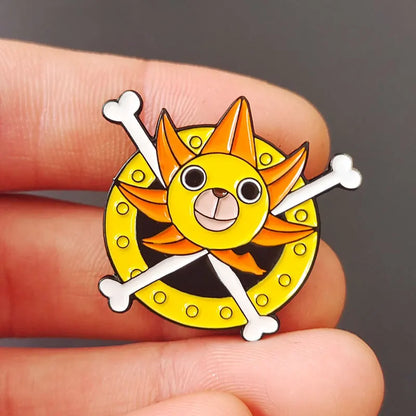 Japanese Anime Enamel Pin Cute Lapel Pin Devil Fruit Brooches for Backpack Manga Badges Jewelry Accessories