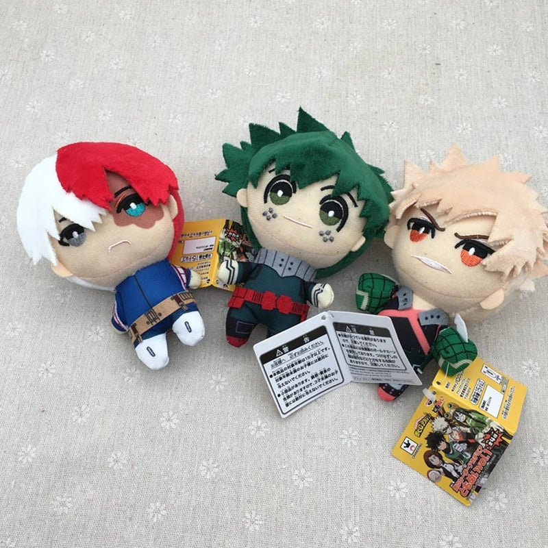 3pcs 10CM Hero Academy Cartoon Animation Green Valley Lzuku Doll Blasted Frozen Plush Pendant Ragdoll Male And Female PlushToy